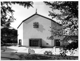 neue Kreuzkirche Außenansicht von 1965